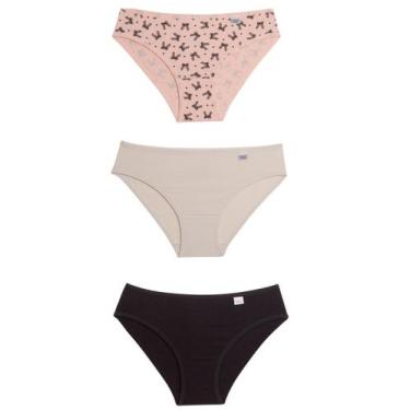 Imagem de Kit/3 Calcinha Miss Delrio 51309 Infantil Sortidas Cotton T. P/GG, P, 