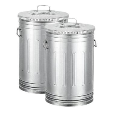 Imagem de Kit 2 lixeiras americanas lata de lixo 30 litros - Loja Bora, Decora!