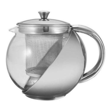 Imagem de Chaleira Bule De Vidro E Inox Com Infusor - 33-B (1100ml) - Stainless