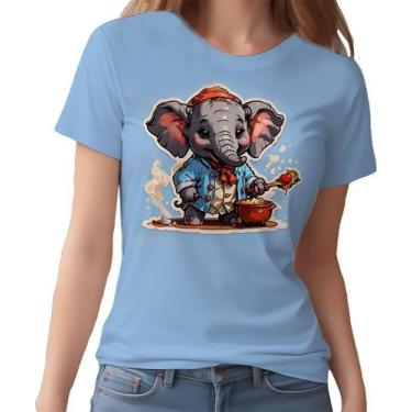 Imagem de Camisa Camiseta Color Chefe Elefante Cozinheiro Cozinha 3 - Enjoy Shop