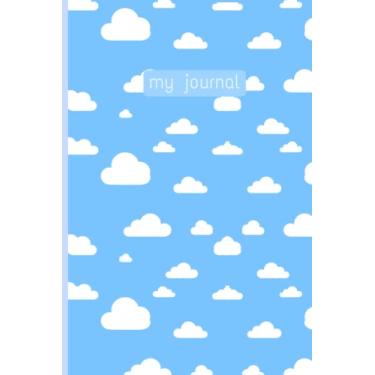 Imagem de My Journal: Bullet Journal 6x9in Dot Grid Paper Cute Notebook Diary Clouds