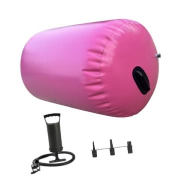Imagem de rockible Esteira de ginástica inflável, equipamento de ginástica, rolo de ar para treinamento de academia, Rosa