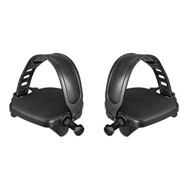 Imagem de X AUTOHAUX 1 par de pedais de bicicleta ergométrica com correias peças de ciclismo internas antiderrapantes 1/5.1 cm pedais de bicicleta de engrenagem fixa