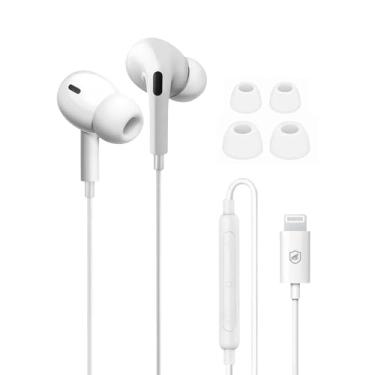 Imagem de Gshield Fone de Ouvido com Fio Intra Auricular, Microfone Integrado 1,2m Dual Air (Lightning, Branco)