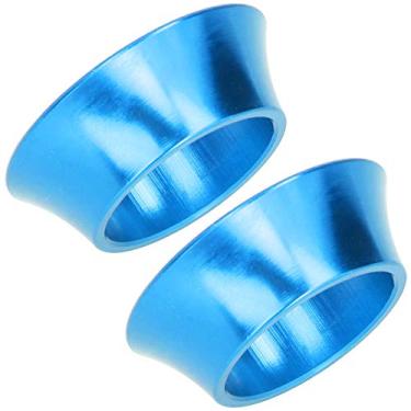 Imagem de Espaçadores Cônicos da Haste da Arruela do Cone da Bicicleta da Liga de Alumínio para Peças da Bicicleta da Estrada da Montanha da Forquilha Dianteira (Azul)