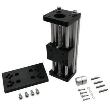 Imagem de IKRANBIRD Mesa deslizante CNC Z-Axis 3018 Kits de metal DIY para máquina de gravação, curso de 90 mm, grafite de 4 mm, suporta motores de passo Nema17, com placa de fixação de eixo multifuncional