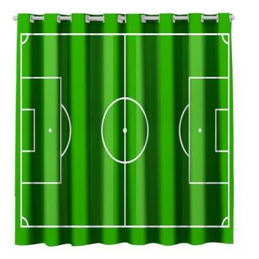 Imagem de Cortina Blackout Infantil Decorativa, 2,80 x 2,20 m, Estampas Digitais (CAMPO DE FUTEBOL)