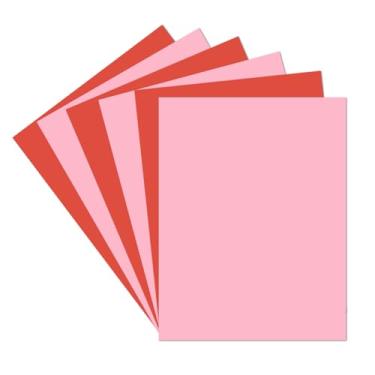 Imagem de 30 folhas de papelão rosa e vermelho, 21 x 28 cm, 250 gsm/40,8 kg, papel cartão grosso para dia dos namorados, escola, artesanato, suprimentos de decoração
