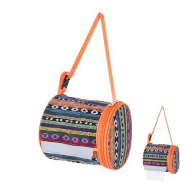 Imagem de Suporte de papel higiênico portátil, rolo de papel higiênico, estojo de viagem reutilizável com barraca de acampamento, armazenamento embutido e gancho para pendurar para acampamento e atividades ao