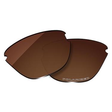 Imagem de Lentes de substituição OOWLIT compatíveis com óculos de sol Oakley Frogskins Lite, Brown Combine8™ Polarized, One Size