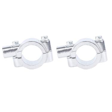 Imagem de 2 Pçs 25mm Universal Motocicleta Guiador Espelho Montagem Braçadeira Adaptador para Moto, Atv, Scooter e Bicicletas Personalizadas (Prata M8)