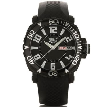 Imagem de Relógio Masculino Everlast Preto À Prova D`Água 100 M E185