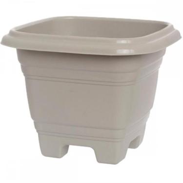 Imagem de Vaso Pl.Quadrado N.22 Areia-9549 - plasticos rischioto