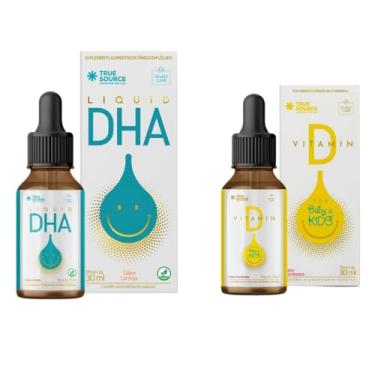 Imagem de Combo Dha Omega 3 Liquido Vegano 30ml e Vitamina D Baby & Kids 30ml Framboesa True Source