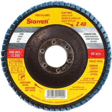 Imagem de Disco Flap Starrett 4.1/2 X 40