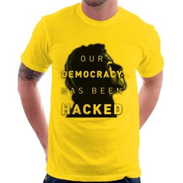 Imagem de Camiseta Our Democracy Has Been Hacked - Foca na Moda, Amarelo, G