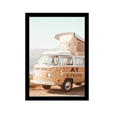 Imagem de KTKDE A1 Moldura preta moderna para pôster, 60 x 83 cm, madeira preta, moldura grande para pendurar na parede vertical e horizontal para fotos, pôsteres e impressões de arte