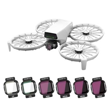 Imagem de RCstyle Conjunto de 6 filtros ND para DJI Flip, filtros de lente protetora de câmera cardan multirevestidos para acessórios DJI Flip (CPL, UV, ND8, ND16, ND32, ND64)