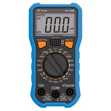 Imagem de Multímetro Digital 600V 200Mohms Resistência ET-1100B Minipa