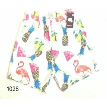 Imagem de Shorts Floral Animais Frutas Verão Tactel Elastano 2 Bolsos - J10, 102