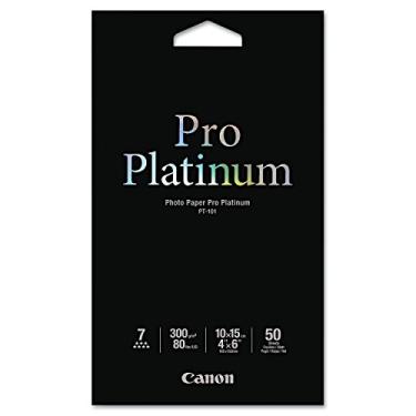 Imagem de Canon Photo Paper Pro Platinum, 10 x 15 cm, 50 folhas (2768B014), branco