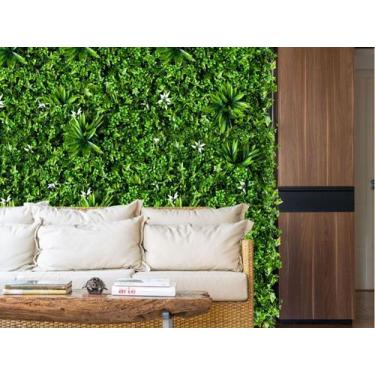 Imagem de Painel de 1,5m² Jardim Vertical Plantas Artificiais Cobertura 100% da 