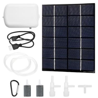 Imagem de Aerador Solar de 2W6V Com Bateria de Backup, Operação de Baixo Ruído para Tanque de Peixes de Lago, IP67 Funcionalidade à Prova D'água e Multiuso para Decoração de Aquário de
