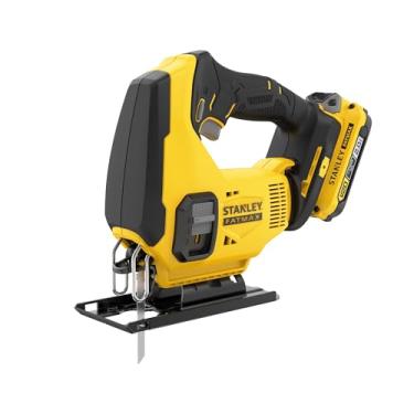 Imagem de STANLEY Serra Tico Tico, Sem Fio, Serra com Ação Pendular de 3 Posições, Ferramenta com Velocidade Variável, com Maleta, Bateria e Carregador, Modelo SCJ600D1K, 20V