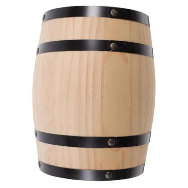 Imagem de Ioensy Oak Wine Barrel Whisky Bucket Dispenser Acessórios, de porto de porto de porto de vinho Grande capacidade de bebida, mel, casa, Bege, M