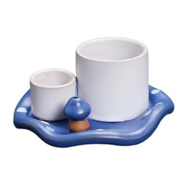 Imagem de Generic Titular do queimador de incenso Sage Stay for Decor Modern Conveniente Fácil de usar cerâmica para leitura da sala de estar, Branco Azulado