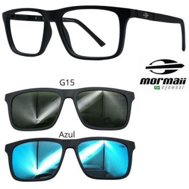 Imagem de Armação de Grau Mormaii Swap 4 6112 A14 com 2 Clipons GA, A14