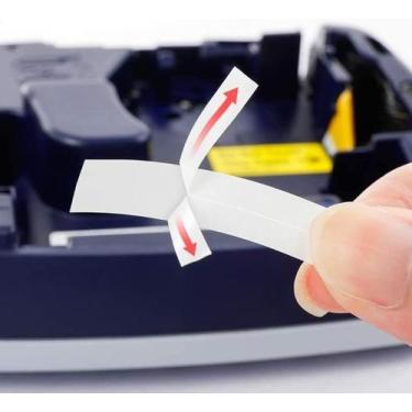 Imagem de KIT COM 3 FITAS BRANCAS ROTULADOR BROTHER COMPATÍVEL Mk231 M231 Mk 231