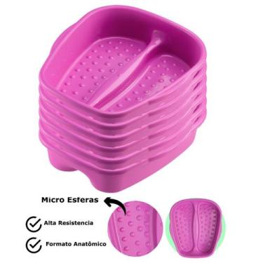 Imagem de Kit 6 Bacia Para Pés Pedicure Salão de Beleza Multiuso Relaxamento Com