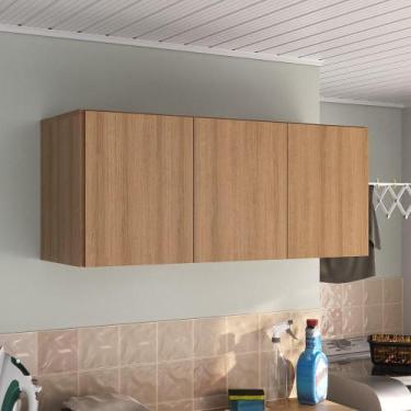 Imagem de Armário de Lavanderia Aéreo Multiuso 3 Portas Multimóveis MP5041, Rust