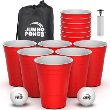 Imagem de Jogo Giant Yard Pong Jumbo Pong com copos, bola e bomba