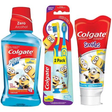 Imagem de Kit Colgate Minions: Creme Dent 100g + Escova + Enx. Kids 250ml
