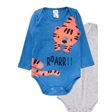 Imagem de Kit 2 Body Manga Longa Bebê Tigre - Bykyko, 1