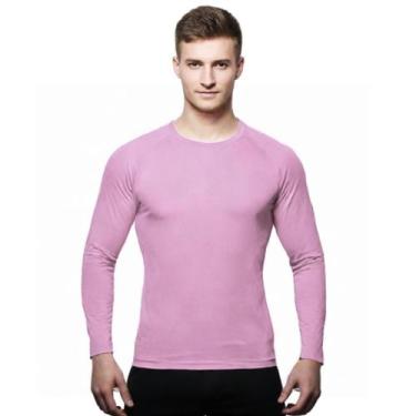Imagem de Camisa Uv 50 Manga Longa Slim Térmica Segunda Pele - Genérico, Rosa cl