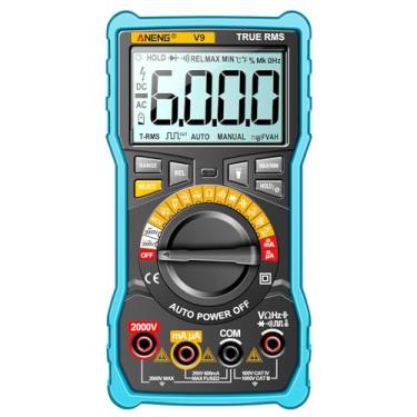 Imagem de SZITW V9 Multímetro digital 6000 contagens 2000V Teste de tensão Capacitímetro Voltímetro AC/DC Amperímetro Ferramentas de teste elétrico
