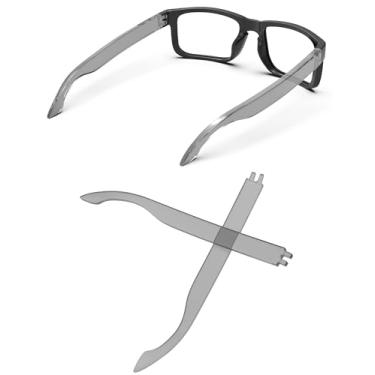 Imagem de MYCOURAG Hastes de substituição compatíveis com óculos de sol Oakley Holbrook OO9102/Holbrook XL/Holbrook Asian Fit - Cinza