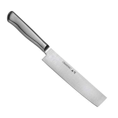 Imagem de Faca Nakiri Tramontina Sushi Diamond Com Lâmina E Cabo Em Aço Inox 7" Tramontina Inox