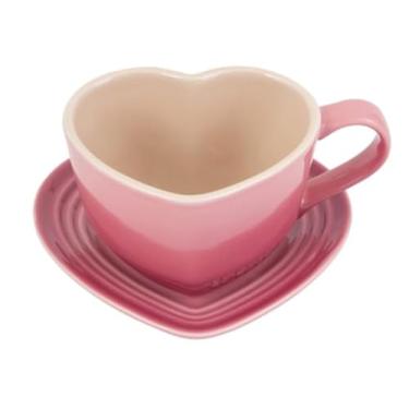 Imagem de Le Creuset Caneca Coração Com Pires Rose Quartz