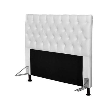 Imagem de Cabeceira Cristal 1,60 Para Cama Box Laminado Branco - JS Móveis
