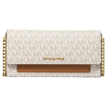 Imagem de Michael Kors Bolsa tiracolo Jet Set média 2 em 1 com corrente, Baunilha/Bolota, One Size