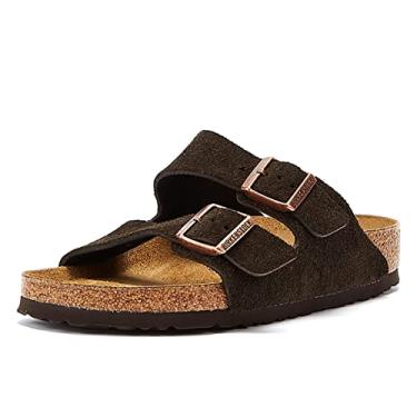 Imagem de Sand lia de couro unissex Birkenstock Arizona, Brown Marron Mocca Marron Mocca, 7.5 M UK
