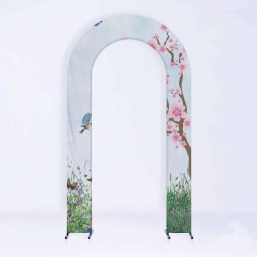 Imagem de Painel de Festa em Arco com Forro Jardim Encantado 1,25 metros - Fera Print