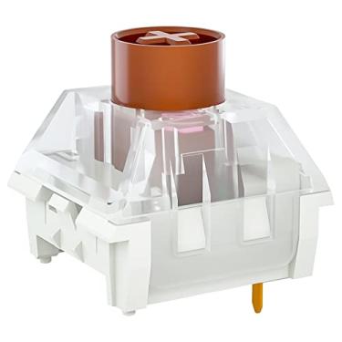 Imagem de DRAOZA Kailh Box Interruptor marrom silencioso RGB SMD interruptores táteis à prova de poeira para teclado mecânico MX Switch (Kailh Silent Brown 10 peças)