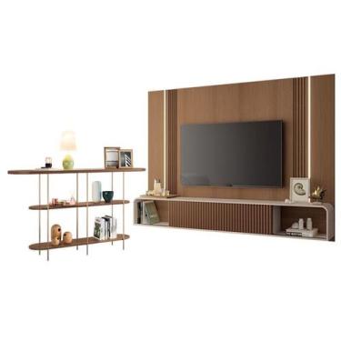 Imagem de Home Suspenso Empire Castanho Off White e Aparador Infinity Castanho- 