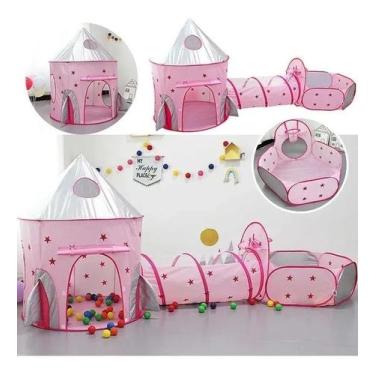 Imagem de Barraca Infantil Toca Túnel 3 Em 1 Rosa - IMPORT