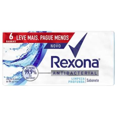 Imagem de Sabonete Rexona Antibacterial Limpeza Profunda - 6 Unidades